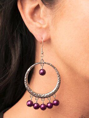 Paparazzi Jewelry Accessories - Luscious Luxury - Purple Earrings - Vintage